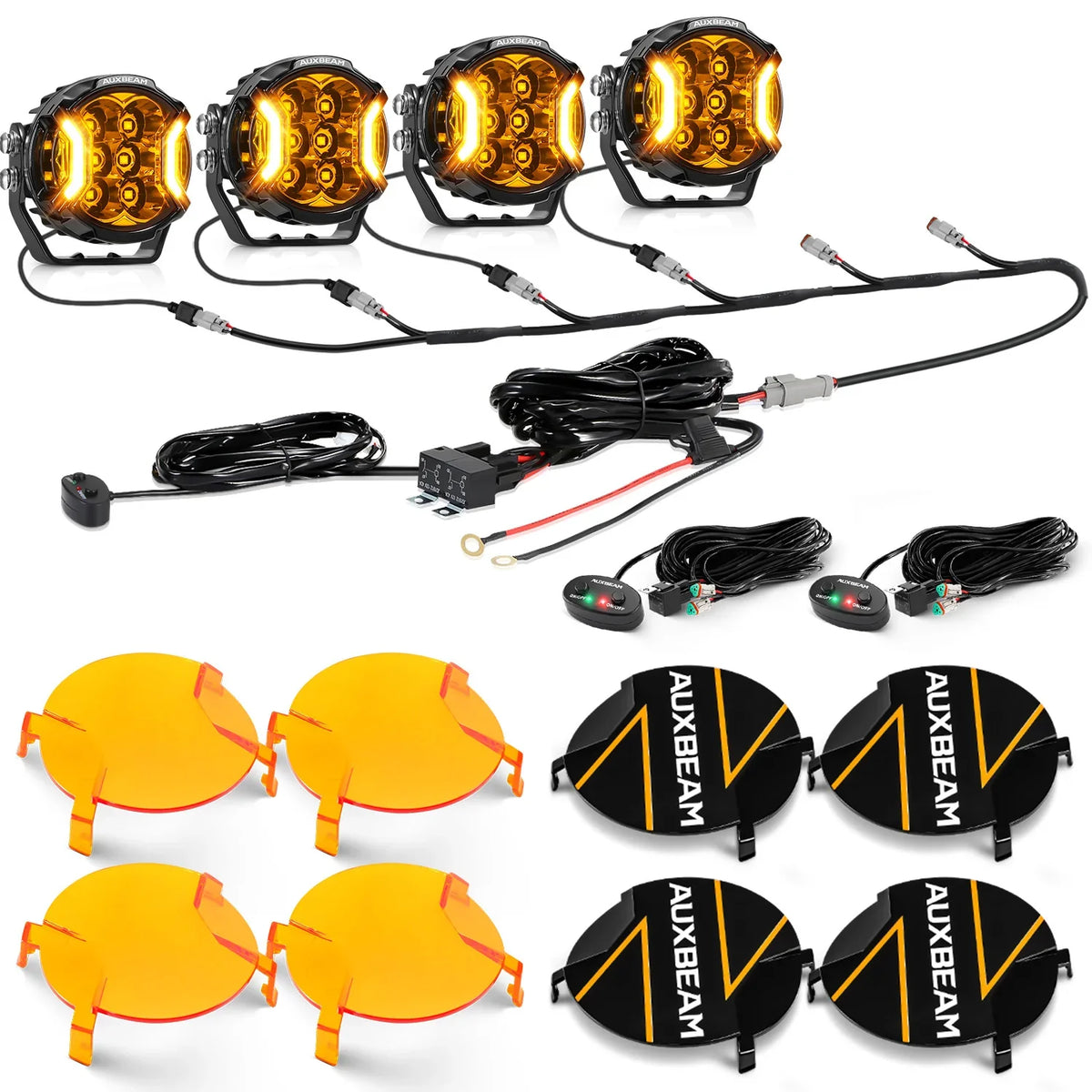 V-ULTRA 3″ 108W White or Amber Pods with Amber DRL - Image 36